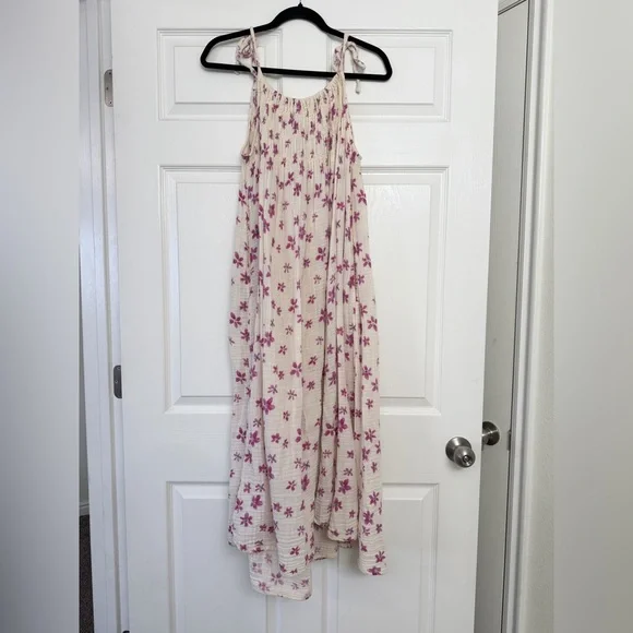 Free People Free People Azure Floral Midi Dress | Size Medium - Picture 3 of 10